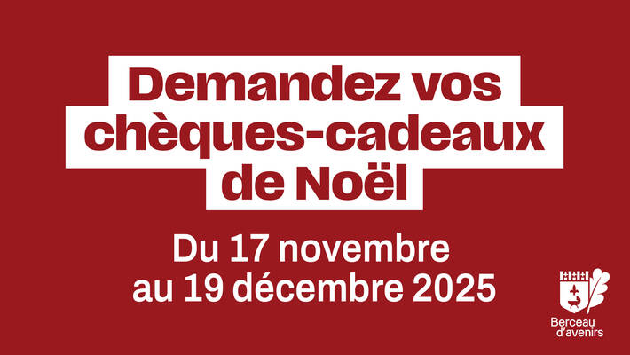  - Chèques-cadeaux de Noël