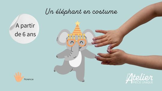 Modelage : l'éléphant en costume de fête
