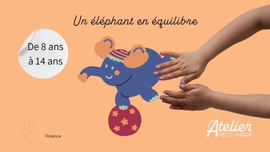 Modelage : un éléphant en équilibre