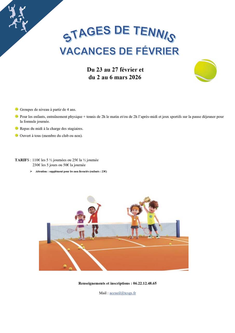 Stages de tennis