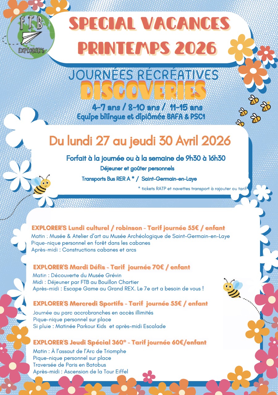 Journées Récréatives Printemps 2026