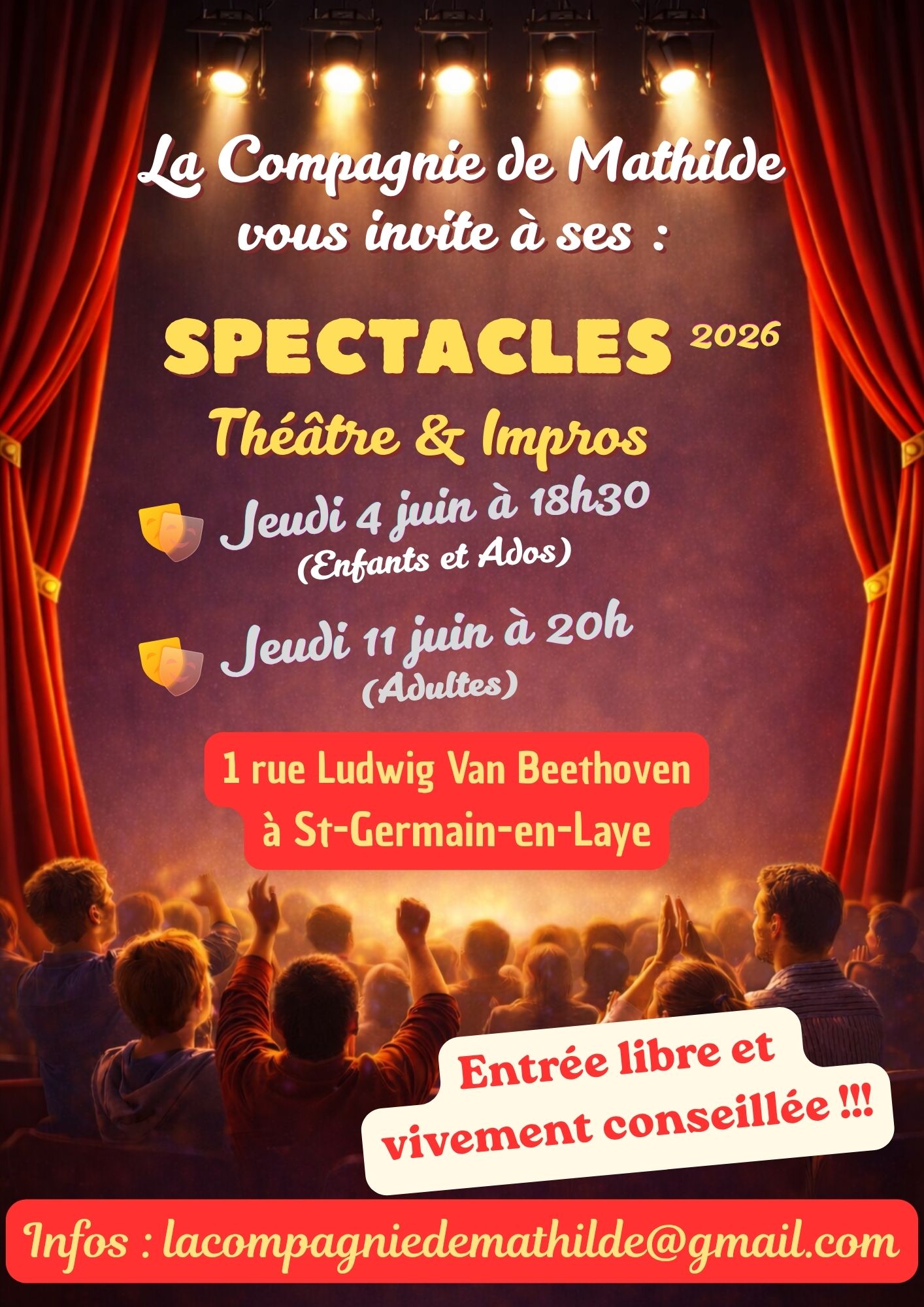 La compagnie de Mathilde vous invite à ses spectacles (théâtre et impros)