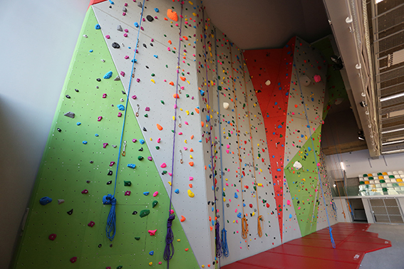 Mur d'escalade du gymnase des Lavandières
