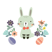 Lapin chasse aux œufs de Pâques Lapin chasse aux œufs de Pâques