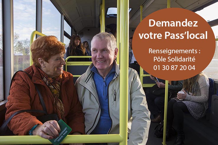 Pass'local pour les seniors. Plus de renseignements auprès du Pôle Solidarité au 01 30 87 20 04