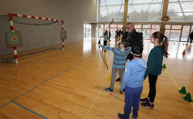 Tir à l'arc avec handicap visuel