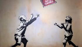 Fresque collaborative "A la manière de Banksy"