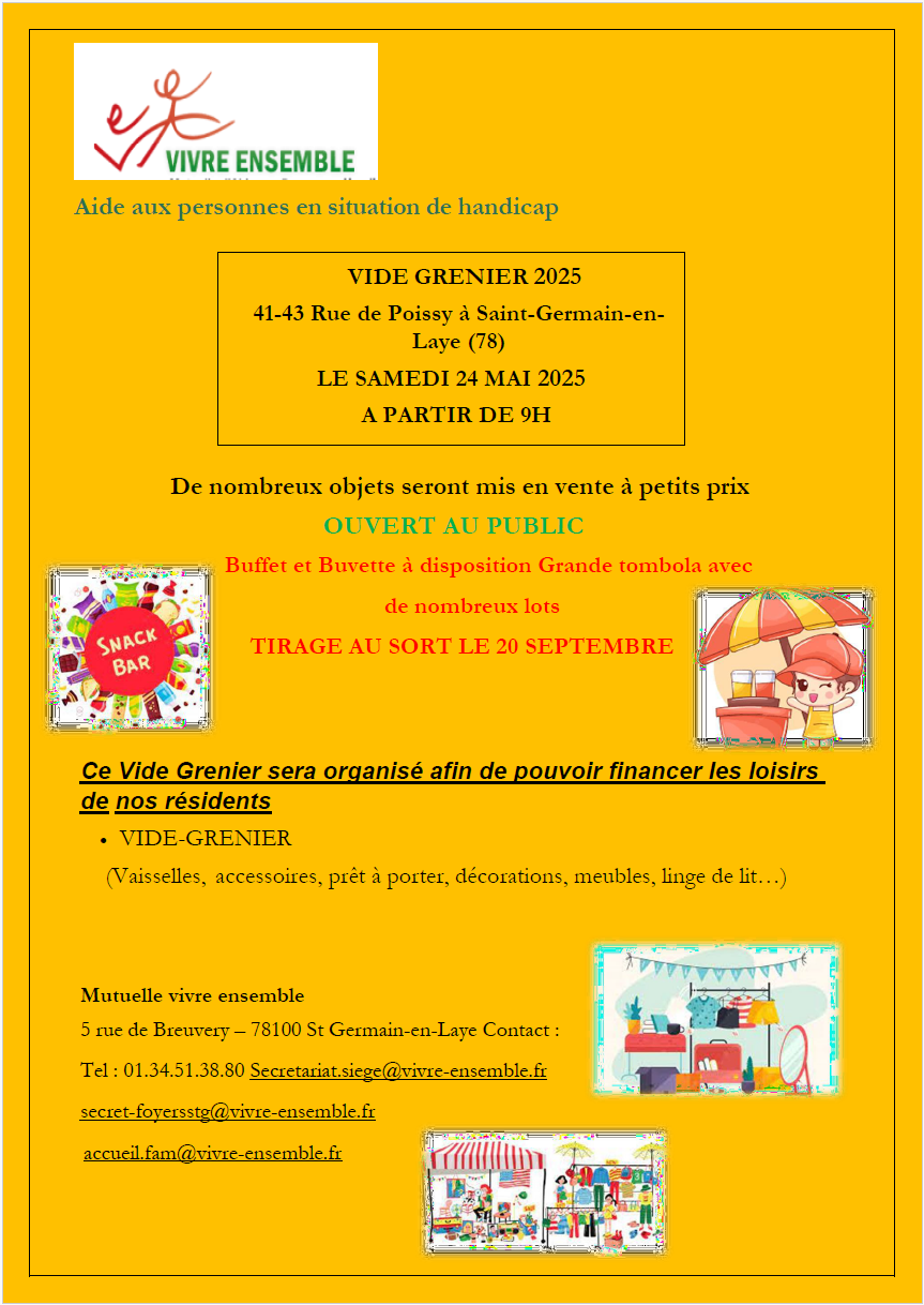Vide grenier de la mutuelle vivre ensemble