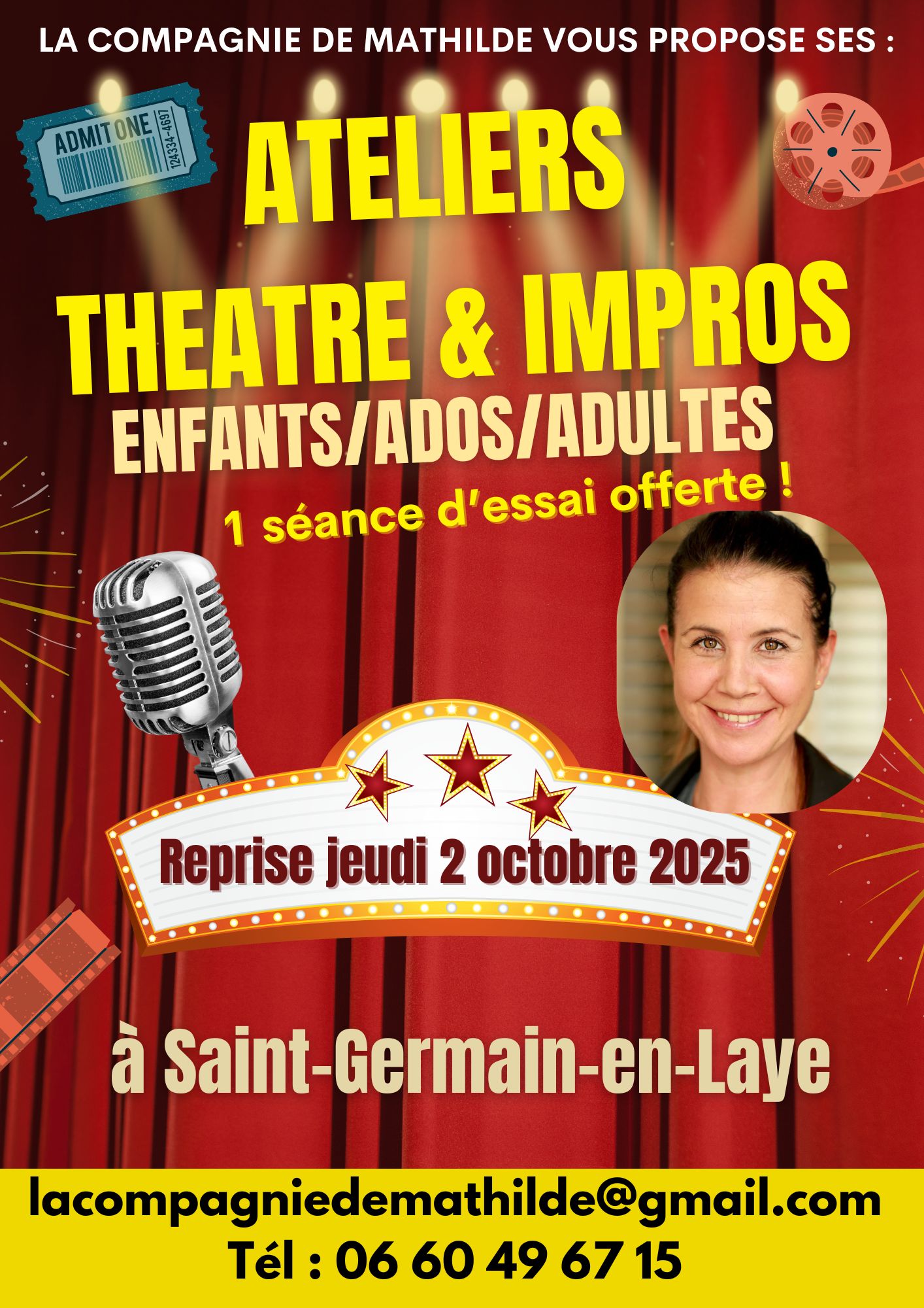 Venez tester une séance au cours de théâtre et d'impro avec la Compagnie de Mathilde